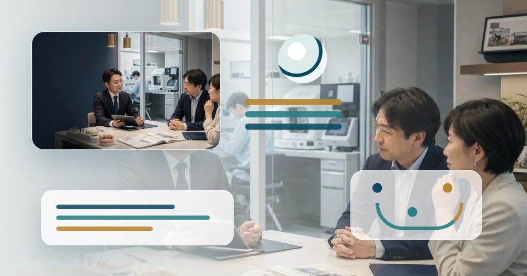 歯科技工所M&Aで取引歯科医院との関係承継を相談する場面
